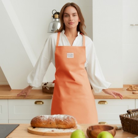 Apron Ethel Kitchen 60x70 cm, orange color, 100% cotton, sarzha 220 g/m2-1
