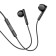 Hoco M93 headphones, wired, inserts, microphone, 1.2 m, black