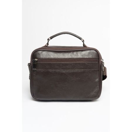 Bag Cross-Body Men, genuine leather de-gosa brown, 23x10x19 cm-2