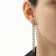 Set 2 objects: earrings, necklace "ice" is small, white color in silver, 30 cm