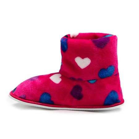Women's slippers, pink heart color, size 37-1