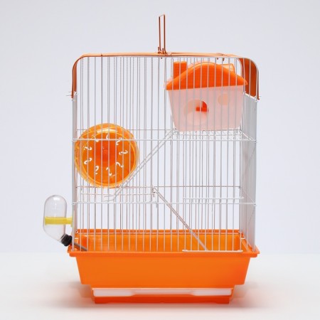 A cage for rodents with filling RT-3, 30 x 23 x 39 cm, orange (packing 12 pcs)-1