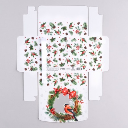 New Year's folding box "Bullfinchi" 16.5 x 12.5 x 5 cm, New Year-4
