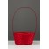 Wicker basket 20 x 20 x 9 cm, handle h = 25 cm, red