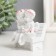 Souvenir "2 Angel in a pink wreath on a bench" 8x7x5 cm