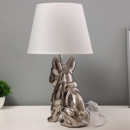 Table lamp "Puppy" E14 40W silver 22.526x41cm-2