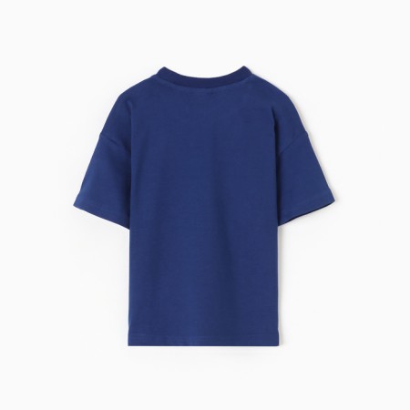 T -shirt for a boy, blue color, height 134 cm-3
