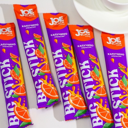 Drink Coffee Soluble Joe Black Big Stick "Kapuchino Orange", 30 g-2