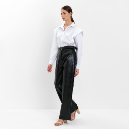 Women's pants (eco-leather) minku: eco leather Black color, rr 46-3