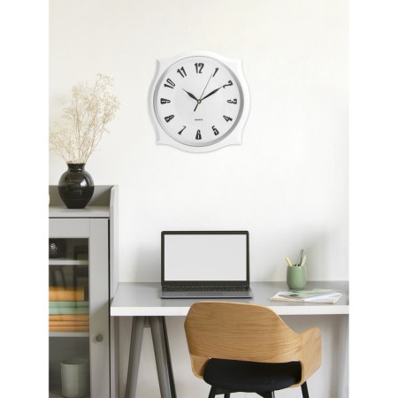 Wall clock, series: interior, "fossa", smooth move, 31 x 31 cm-3