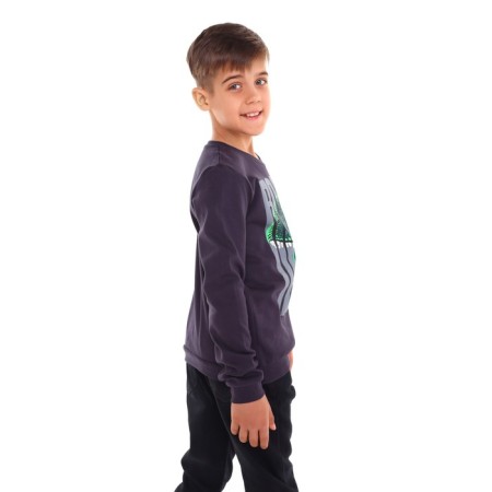 Sweatshirt for a boy, the color is dark gray, height 134-1