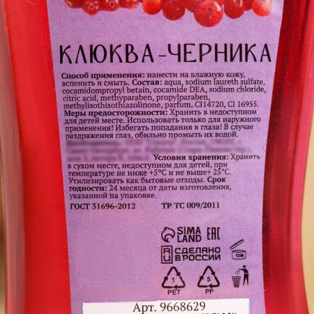 Shower gel "cranberry", with a dispenser, 420 ml-2