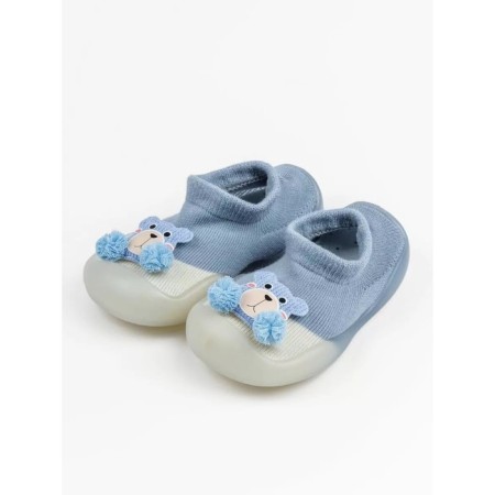 Boots-knees children's FIRST STEP Pure Toys with a breathing sole, size 24, color blue-1