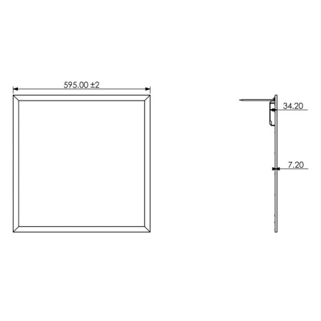 SPL-5 SPL-5, 595x595x8 mm, IP40, 40W, 3420lm, 6500K, silver, silver-3