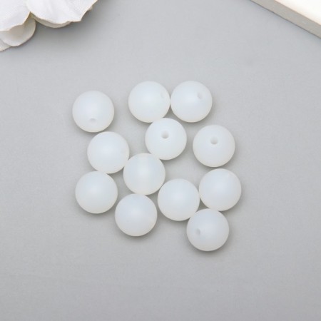 Bead silicone "Round" white d = 1.2 cm-1
