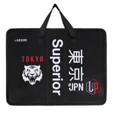 Folder with A4 handles, 335 x 260 x 100 mm, plastic, pens-textiles, Devente Superior, black