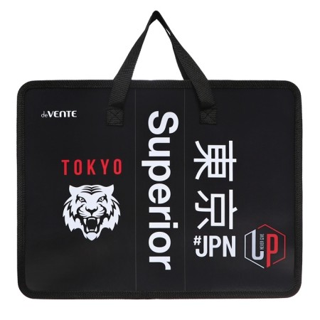 Folder with A4 handles, 335 x 260 x 100 mm, plastic, pens-textiles, Devente Superior, black