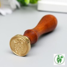 Printing for wax with a wooden handle 