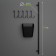 Railing system for the kitchen for 7 subjects of the share, 60.5 cm, black color