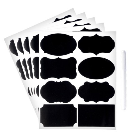 The stickers are waterproof, a set of sheets 5 pcs., Cretaceous marker, size 1 stickers - 90 × 55 mm-2