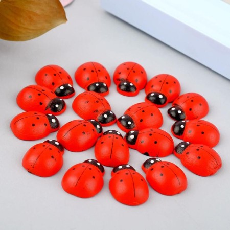 Decor for creativity wood "ladybugs" (set of 18 pcs) 1.9x1.4 cm-1