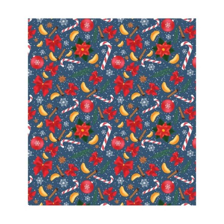 A set of napkins for setting the table "New Year's Pattern with Poinsettia", rectangular, size 32x46 cm, 4 pcs-1