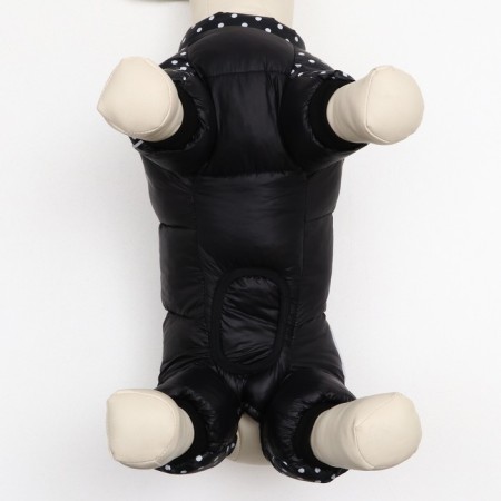 Kombinson for dogs "peas", size 16 (DS 28 cm, OG 34 cm, Osh 44 cm), black-4