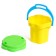Set for playing in sand No. 106: bucket 0.3 l, sieve, scoop, rake, machine "Bublik"