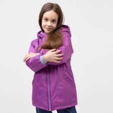 Jacket for girls, lilac color, height 122-128 cm