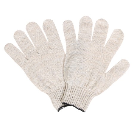 Garden gloves, x/b, knitting grade 10, 3 threads, size 9, without coverage, white, Greengo-1