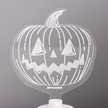 Lamp "Pumpkin" LED RGB 6 colors from batteries LR1130, 3pc 8x9.5 cm Risalux-3