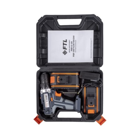 Drill-shuruvret battery. FTL PSR 24V, 24 V, 2x2 Ah, Li-Ion, 1450 rpm, 0.8-10 mm, case-8