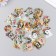 Stickers for creativity "dogs and flowers" set of 30 pcs 0.7x9x8.5 cm