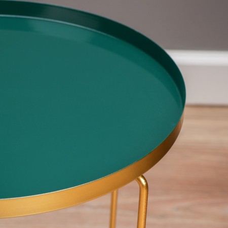 Green Coffee table YS-8588, gold 36x47 cm-3