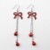 New Year! Earrings "New Year" hanging, bows, red