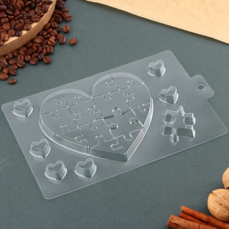 Chocolate form "Heart", 21 x 14 cm-1