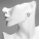 Hooping earrings Xuping Bliss, white color in silver, d = 2 cm