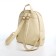 Women's backpack made of artificial leather with lightning, 1 pocket, milk color