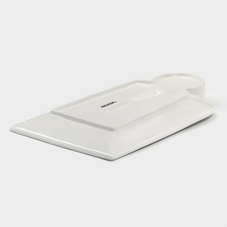 Porcelain dish Magistro "Laste", 24.5 × 15.5 cm, white color-3