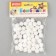 A set of textile details for the decor "bombs" 50 pcs. set, size 1 pc: 1.5 cm, white color