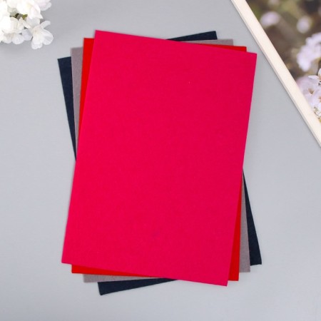 A set of soft felt "Astra" (4 pcs) Assorted, 1 mm, 170 gr. 20x30 cm