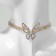 Choker "Butterfly" is large, the color is white in gold, 30 cm