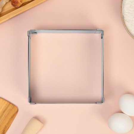 Baking form rectangular with love size adjustment, h -5 cm, 15x15 - 28x28 cm-5