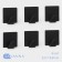A set of metal self -adhesive hooks Savanna Black Loft Box, 6 pcs, 3.5 × 3.8 × 1.8 cm