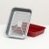 Medium toilet with a mesh of 36 x 26 x 6.5 cm, gray/burgundy