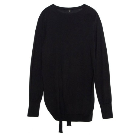 Female jumper with decorative assembly Contse Elegant, size XS, color Black-4