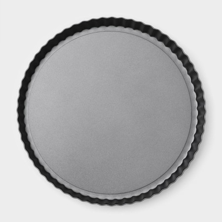 The form for baking the share "Jacqueline. Corrugated circle ”, 22 × 2.5 cm, removable bottom, anti -stick coating, black color-2