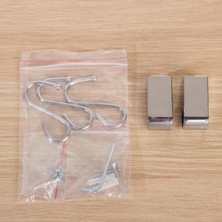 TEKNO-TEL Railing System for the kitchen, 7 items, chromium color-3