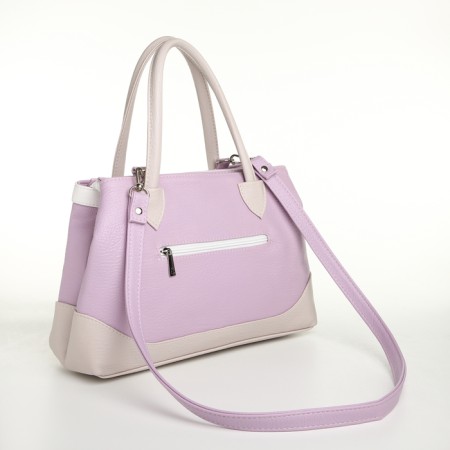 Women's bag with lightning, white/lilac color-1