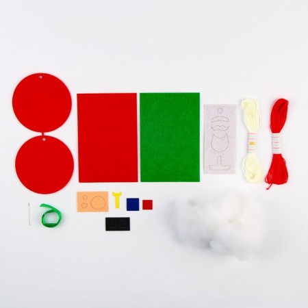 New Year's set for creativity. The Christmas ball "New Year! Santa Claus with a gift "-2